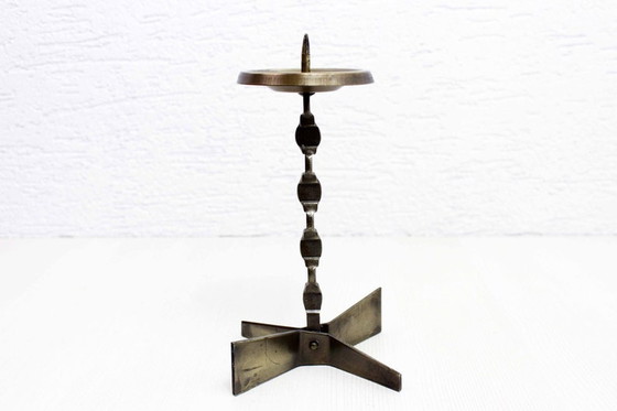 Image 1 of Brutalist bronze candlestick 1960