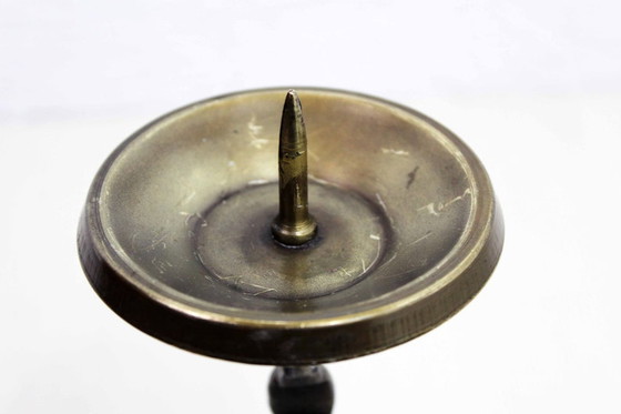 Image 1 of Brutalist bronze candlestick 1960