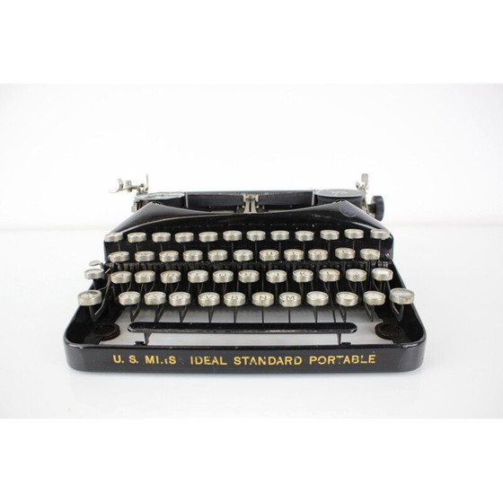 Image 1 of Máquina de escribir antigua "Mirsa" de metal de Seidl y Naumann, Alemania, 1934