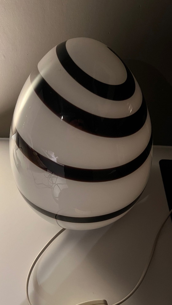 Image 1 of Ilu Lamp Vetro Line Zebra Egg-shaped