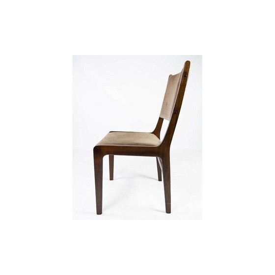 Image 1 of Set of 4 vintage dining room chairs in dark by Farstrup, Denmark 1960s