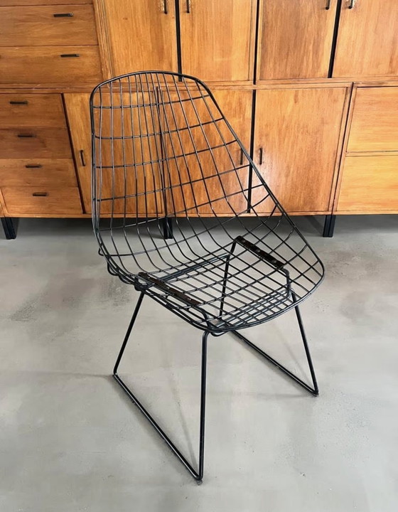 Image 1 of Pastoe Sm05 Black Wire Chair By Cees Braakman