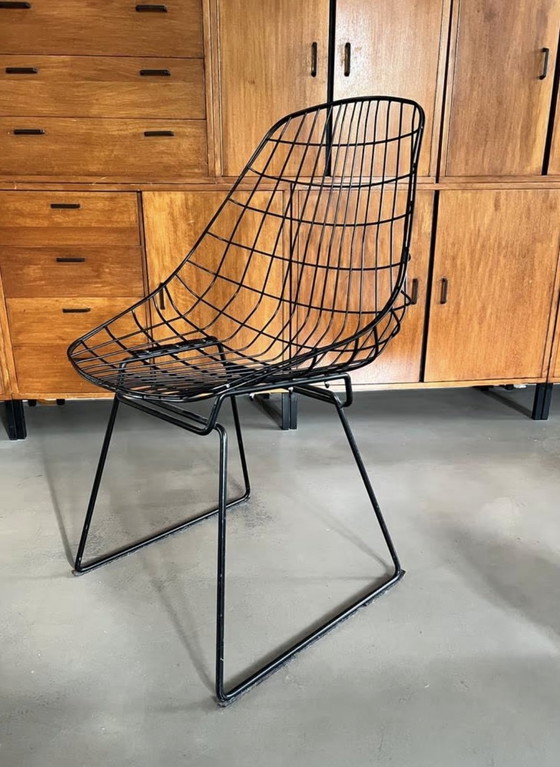 Image 1 of Pastoe Sm05 Black Wire Chair By Cees Braakman