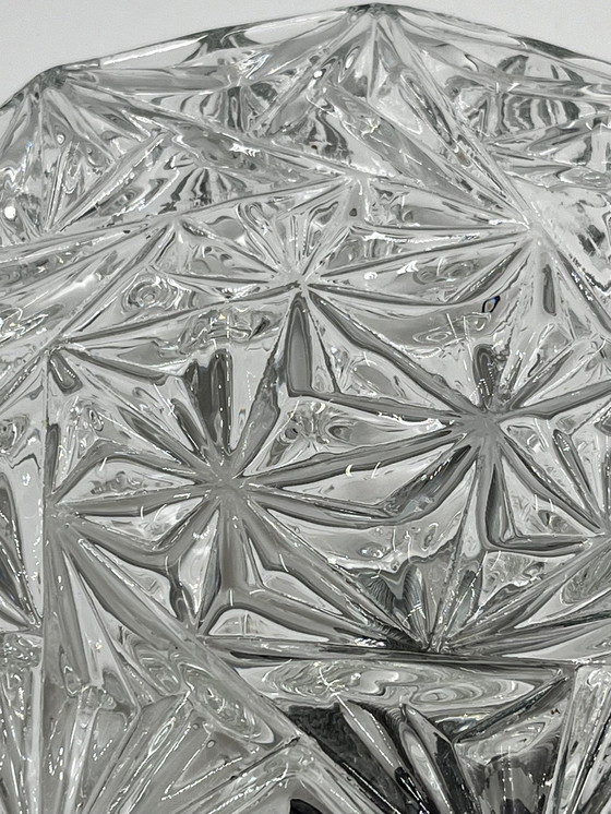 Image 1 of Moulded Glass Ceiling Light With Star Relief