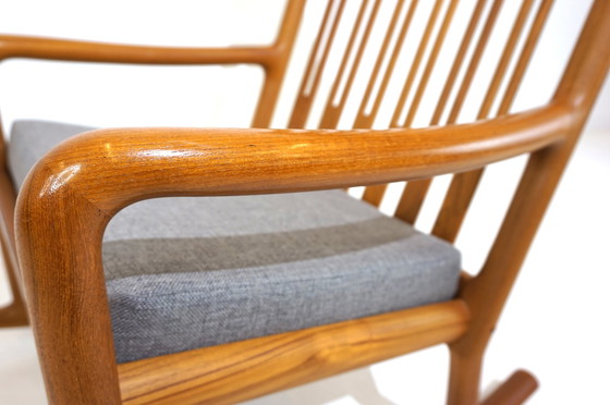 Image 1 of Hans Olsen teak rocking chair for Juul Kristensen