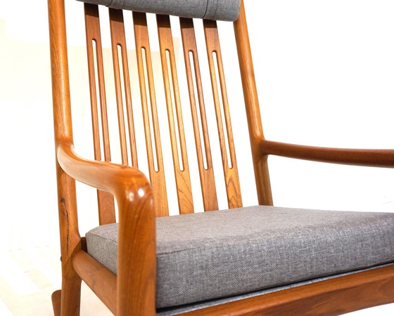 Image 1 of Hans Olsen teak rocking chair for Juul Kristensen