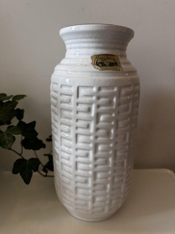 Image 1 of Vase Carstens Allemagne de l'Ouest blanc