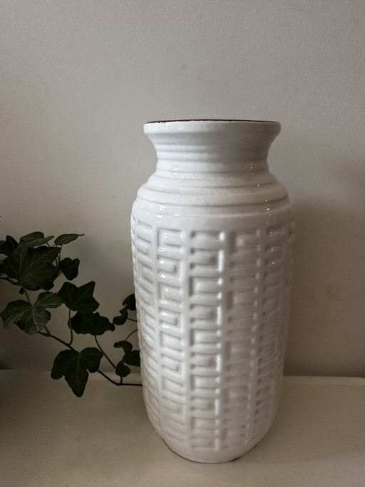 Vase Carstens Allemagne de l'Ouest blanc