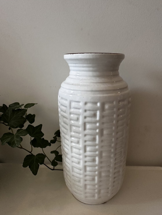 Image 1 of Vase Carstens Allemagne de l'Ouest blanc