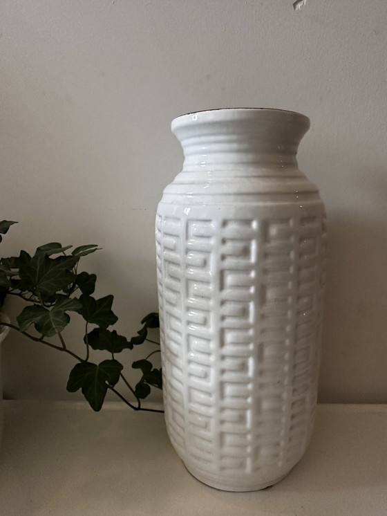 Image 1 of Vase Carstens Allemagne de l'Ouest blanc