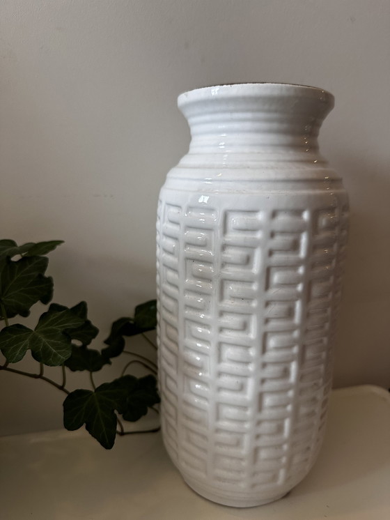 Image 1 of Vase Carstens Allemagne de l'Ouest blanc