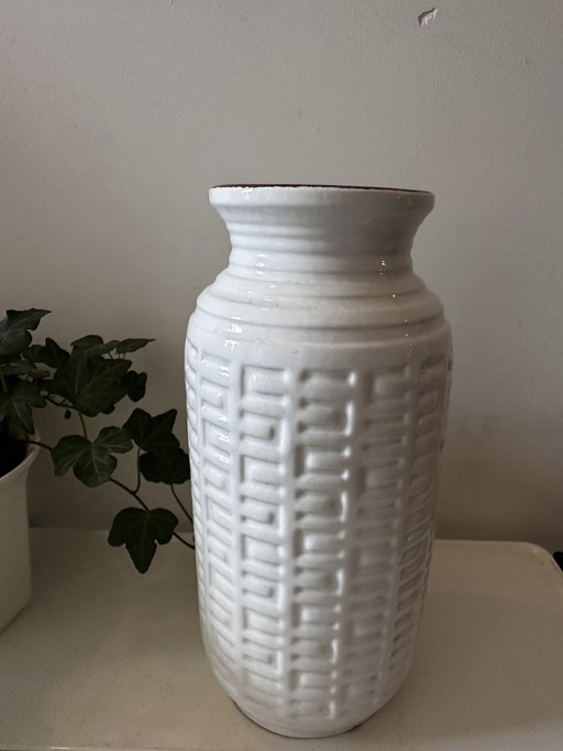 Vase Carstens Allemagne de l'Ouest blanc