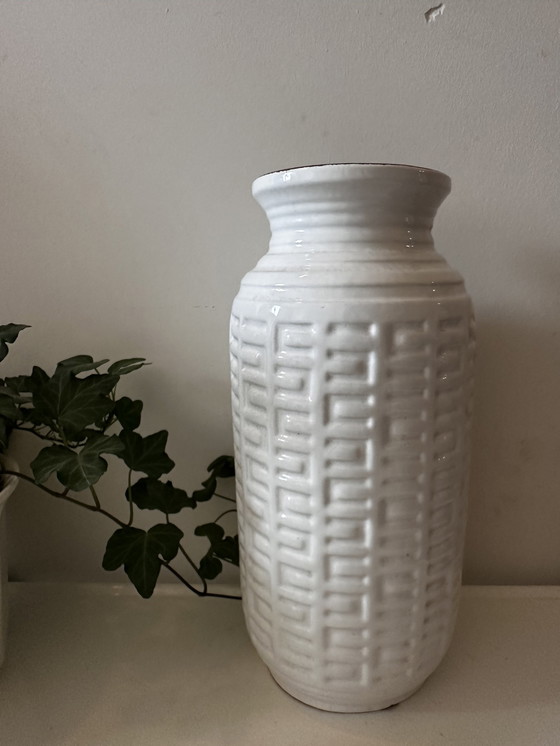 Image 1 of Vase Carstens Allemagne de l'Ouest blanc