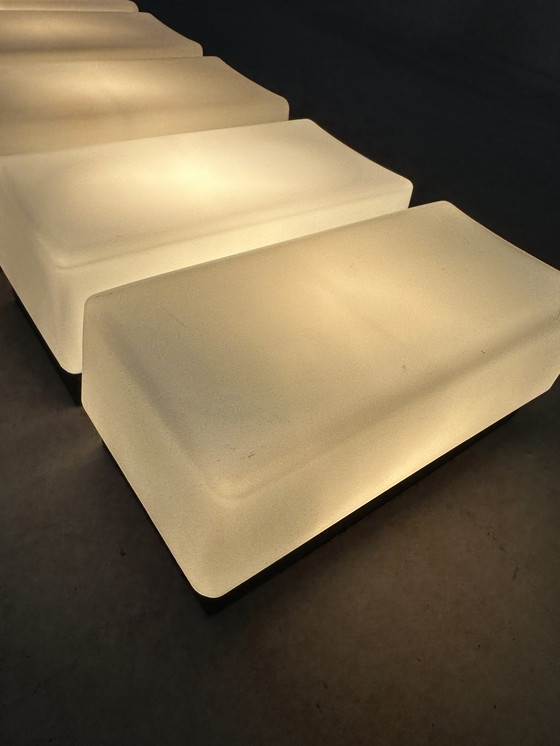 Image 1 of 5x lampes murales vintage BEGA - opaline