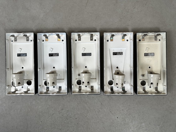 Image 1 of 5x lampes murales vintage BEGA - opaline