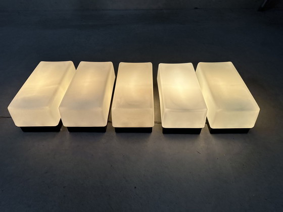 Image 1 of 5 lampade da parete vintage BEGA - opaline
