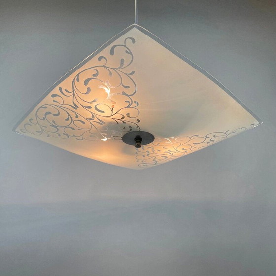 Image 1 of Vintage glass pendant lamp by Napako, Czechoslovakia 1960