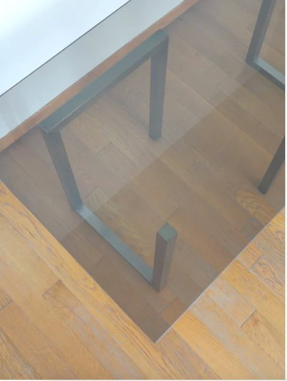 Image 1 of Large Smoked Glass Dining Table