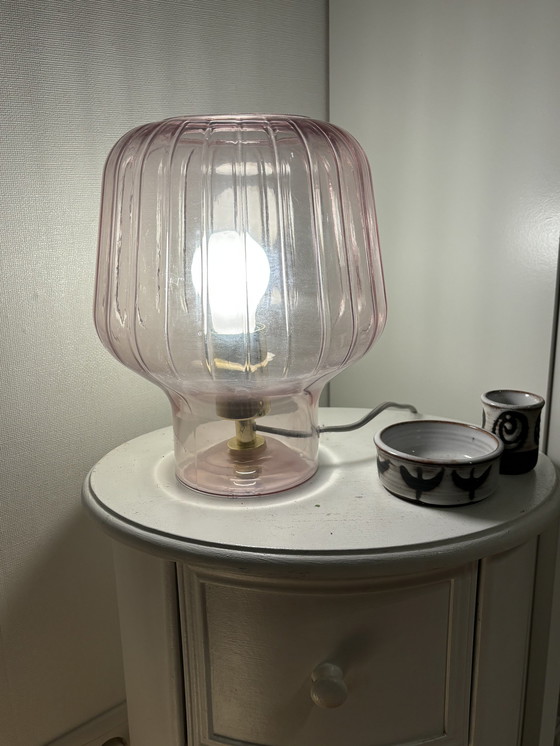 Image 1 of 1X Blush / Copper Glass Table Lamp From Made.Com