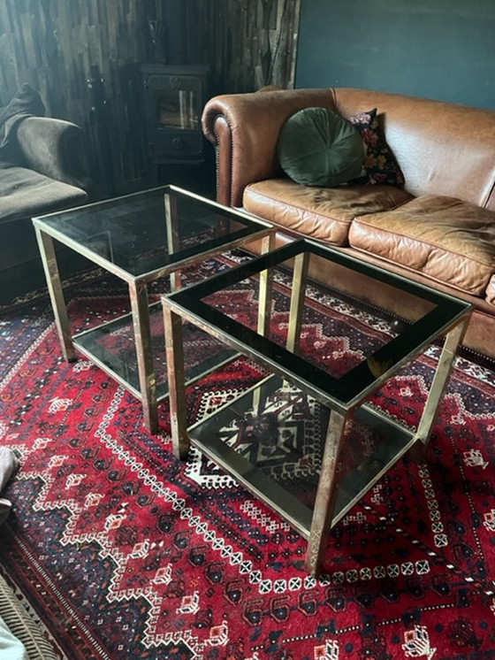 Image 1 of 2 belgo chrome side tables/coffee tables