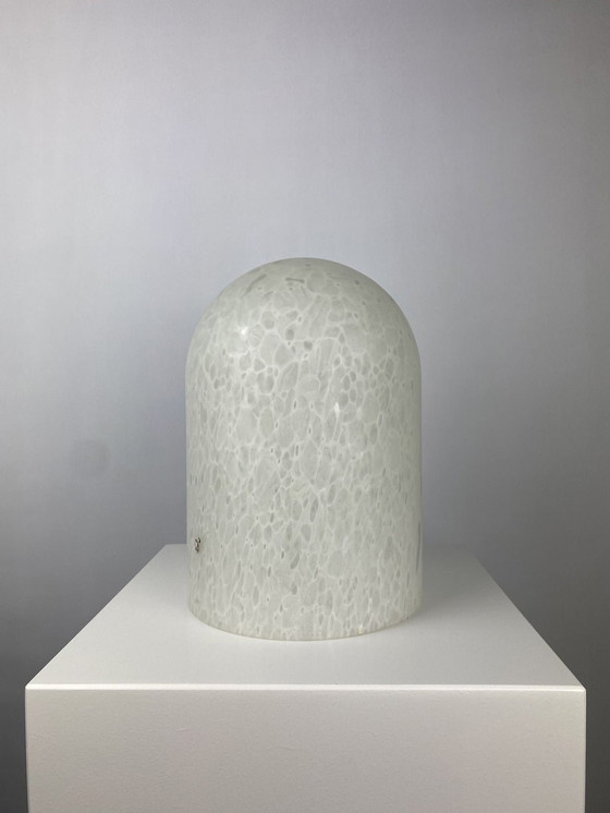 Image 1 of Lampada da tavolo a cupola in vetro cristallo bianco Peill &amp; Putzler, 1970
