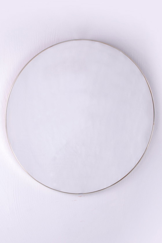 Image 1 of Vintage Large wall mirror with gold colored border,1960s