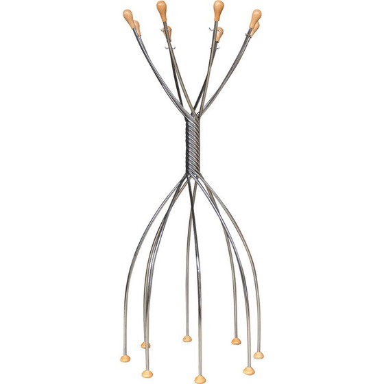 Image 1 of Vintage iron and wood coat rack for Zanotta, Italy 1970