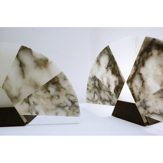 Image 1 of Pair of vintage "Ventiglio" lamps by Angelo Mangiarotti for Skipper Pollux, 1980