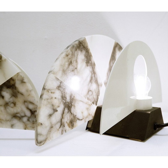 Image 1 of Pair of vintage "Ventiglio" lamps by Angelo Mangiarotti for Skipper Pollux, 1980