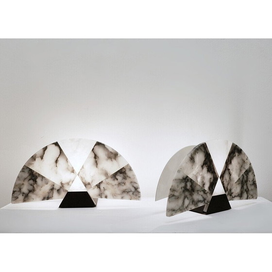 Image 1 of Pair of vintage "Ventiglio" lamps by Angelo Mangiarotti for Skipper Pollux, 1980