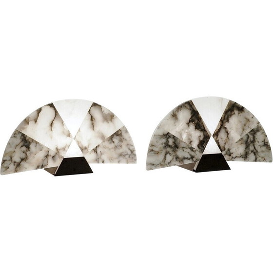 Image 1 of Pair of vintage "Ventiglio" lamps by Angelo Mangiarotti for Skipper Pollux, 1980