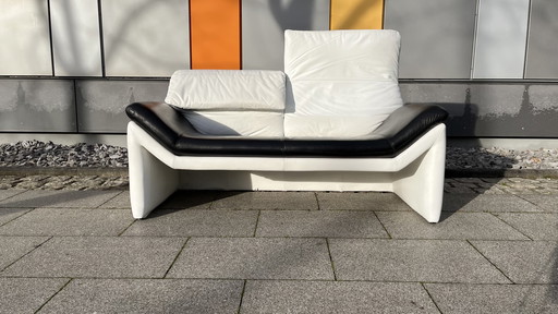 Cor Design Sofa leather black-white