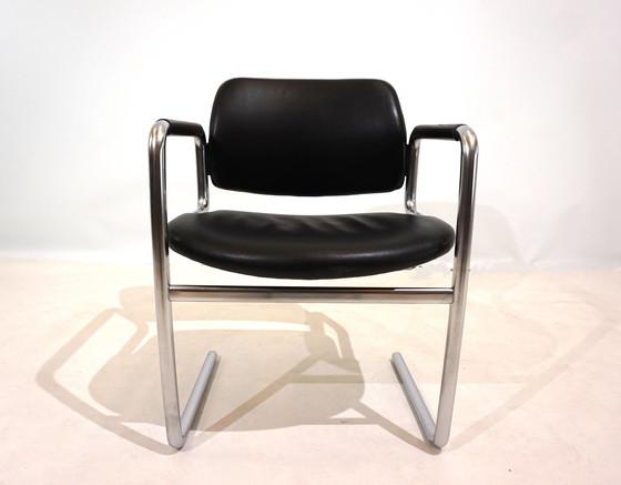 Image 1 of Set of 4 leather dining chairs by Jørgen Kastholm for Kusch&Co