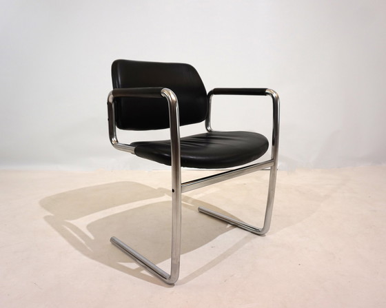 Image 1 of Set of 4 leather dining chairs by Jørgen Kastholm for Kusch&Co