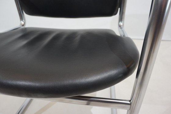 Image 1 of Set of 4 leather dining chairs by Jørgen Kastholm for Kusch&Co