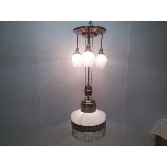 Image 1 of Lampadario Art Nouveau d'epoca, Cecoslovacchia 1910