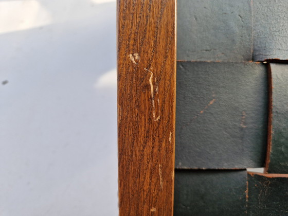 Image 1 of Vintage leather armchair Brutalist by Pierre Lottier for Valentine, spain 1950s