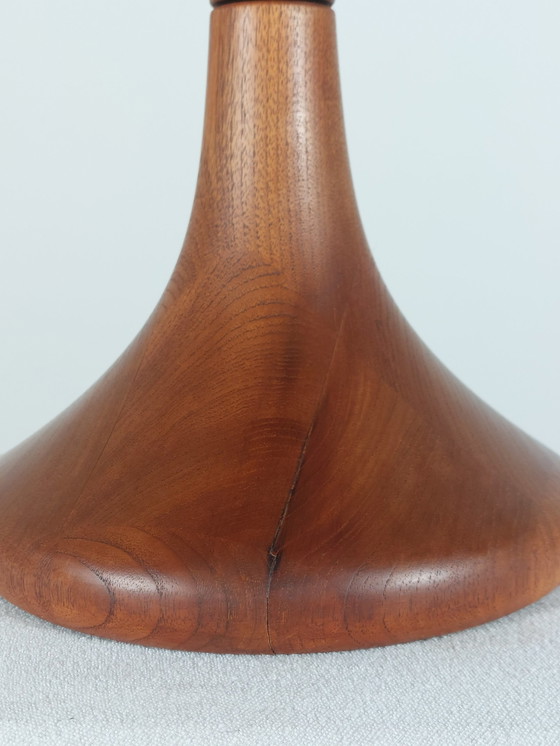 Image 1 of Large Mid - Century vintage teak table lamp