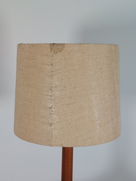 Image 1 of Large Mid - Century vintage teak table lamp