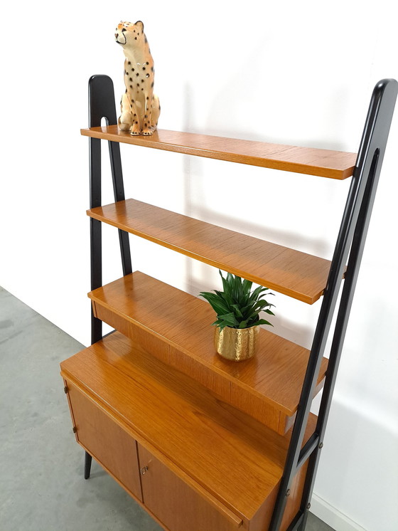 Image 1 of Swedish Teak Wall Unit With Desk And Drawer