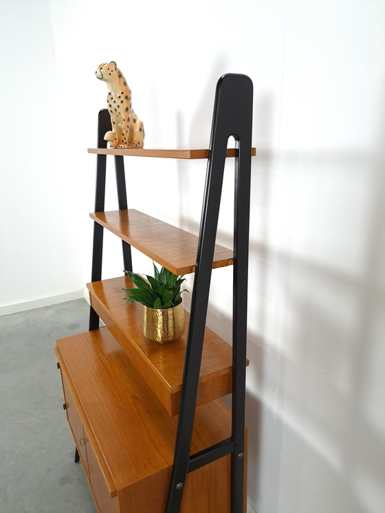 Image 1 of Swedish Teak Wall Unit With Desk And Drawer