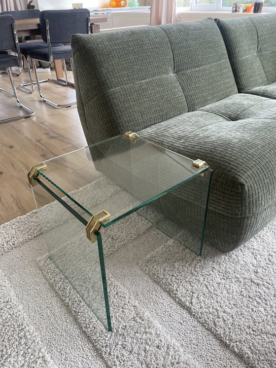 Image 1 of Peter Ghyczy Side Table Glass With Gold