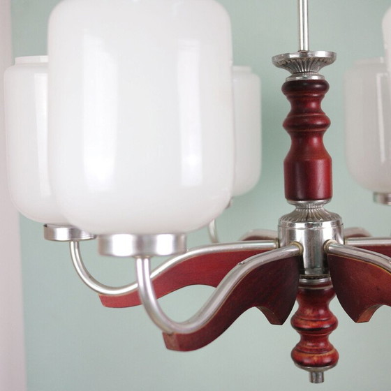 Image 1 of Lampadario rosso vintage, Italia, anni '60 