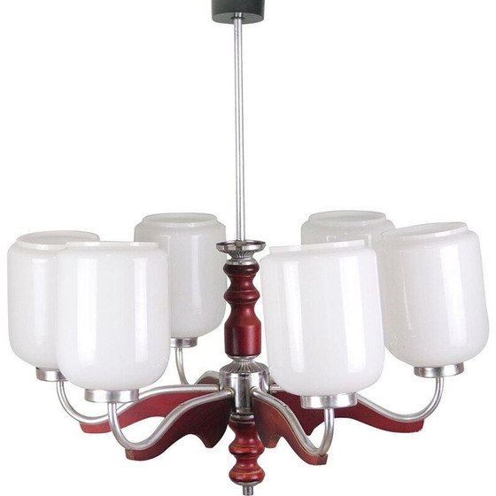 Image 1 of Lampadario rosso vintage, Italia, anni '60 