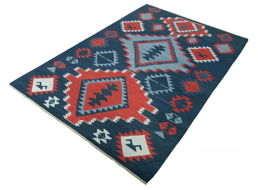 Handwoven Wool Kilim Fars - 240 X 168 Cm