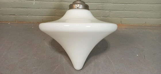 Image 1 of Lampada da sospensione vintage Art Déco a druppel opalino