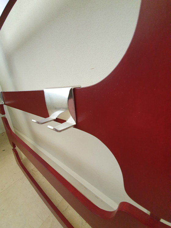 Image 1 of Porte-manteau design vintage 1970 bois et aluminium