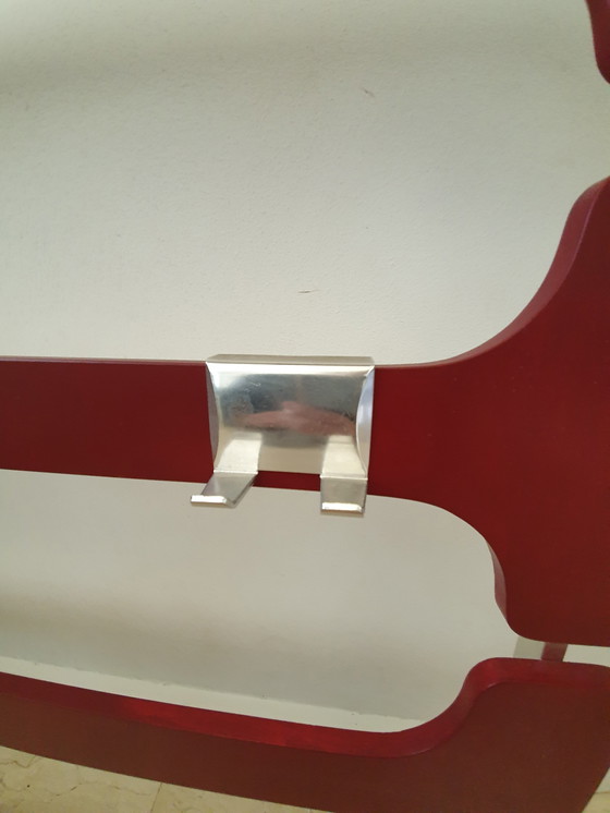 Image 1 of Porte-manteau design vintage 1970 bois et aluminium