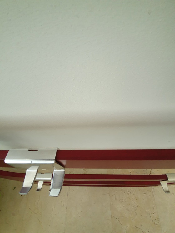 Image 1 of Porte-manteau design vintage 1970 bois et aluminium