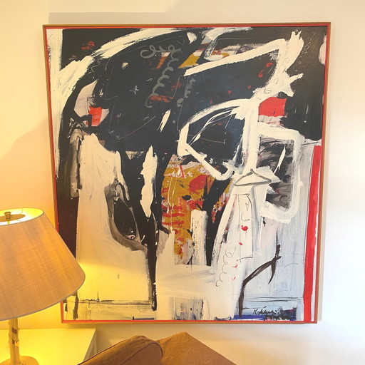 Kees Salentijn modern painting – kunst, Canvas, Wood